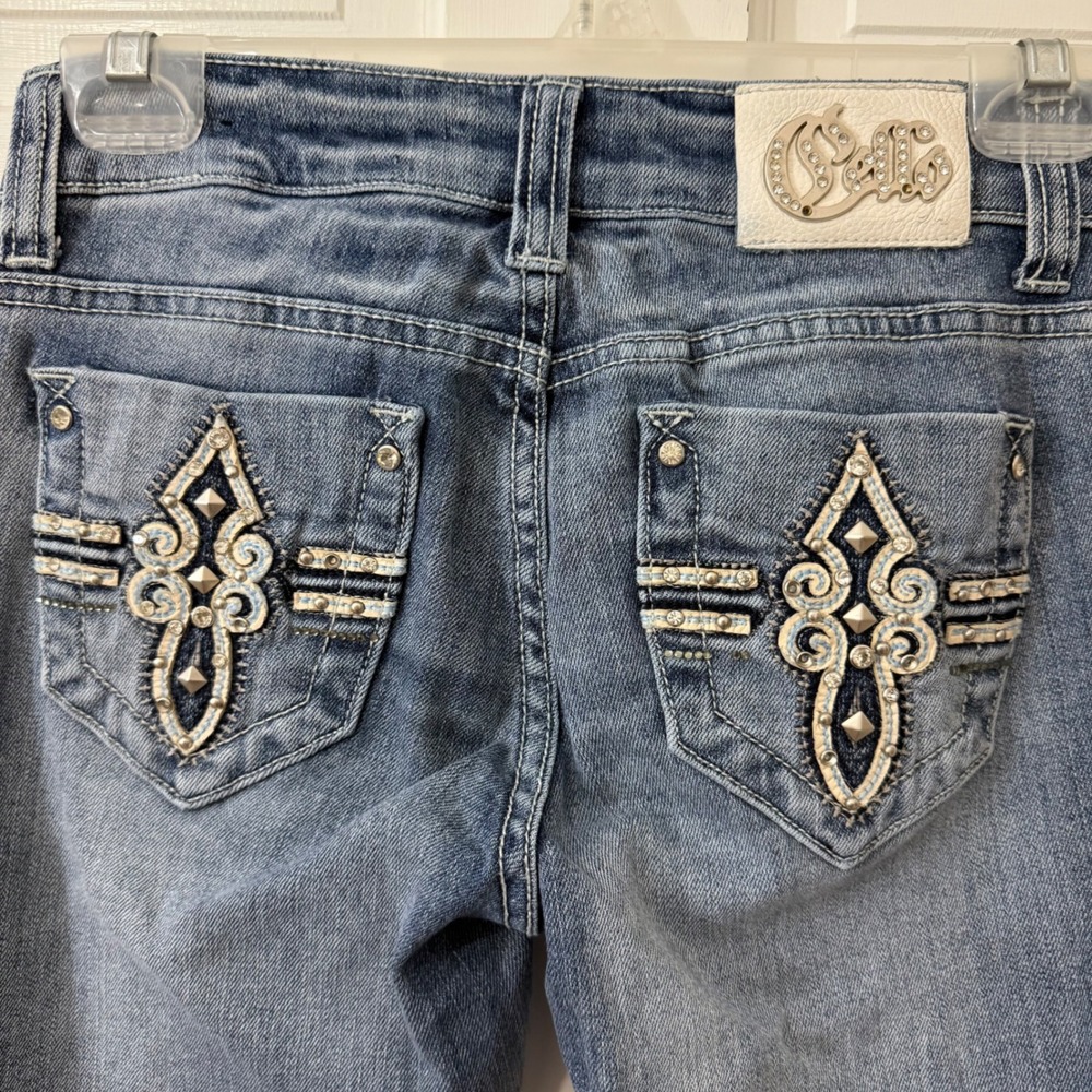 Cello Jeans Embellished Bootcut Junior Rhinestone Western Y2K Bling Rodeo Grunge